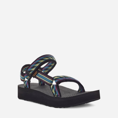 Teva Midform Universal - Women's Teva Sandals - Black | India (DWVU14736)